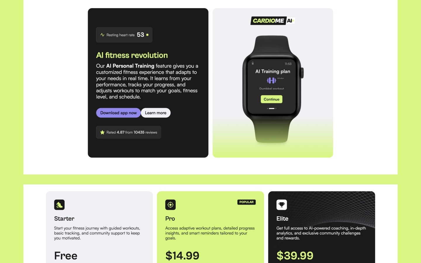 Cardiome - Fitness & Wellness Themed Landing Page Webflow Template Image 2