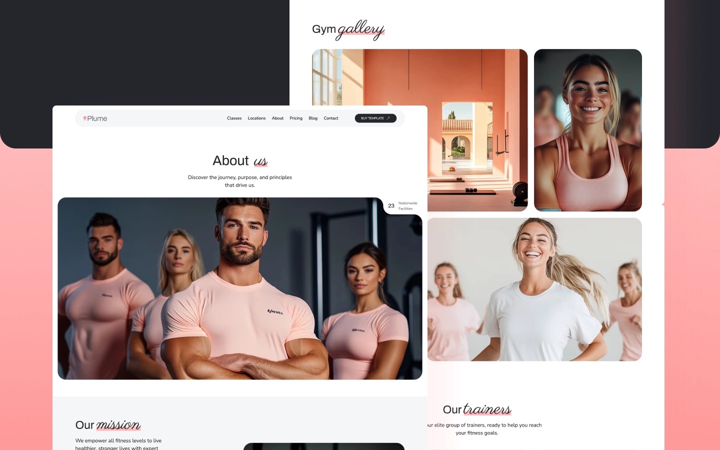 Plume - Fitness & Wellness Themed Webflow Template Image 0