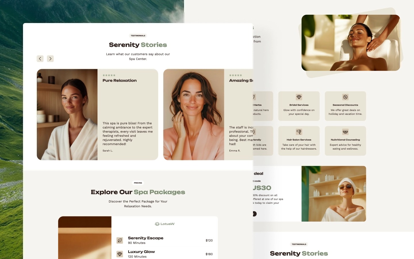 LotusW - Wellness & Spa Themed Webflow Template Image 1