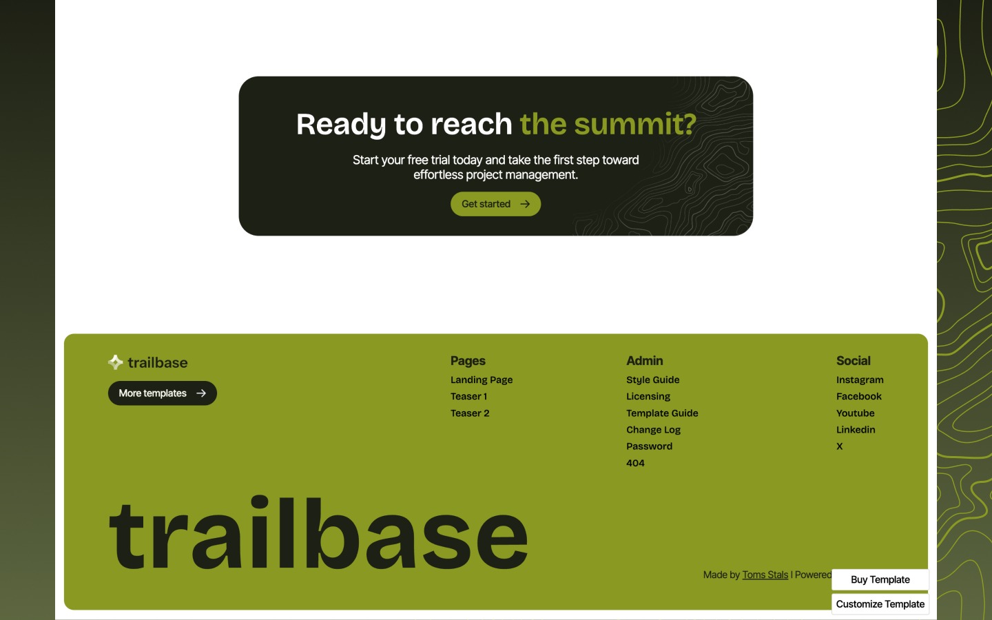 Trailbase - Technology & Environment Themed Webflow Template Image 3