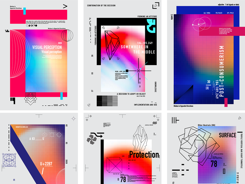 Gradient Geometric Poster Collection