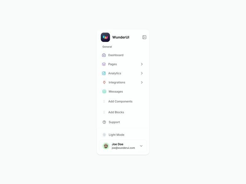 WunderUI Sidebar Study