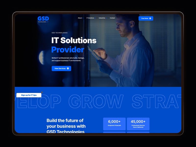 GSD Technologies IT Solutions Homepage Design