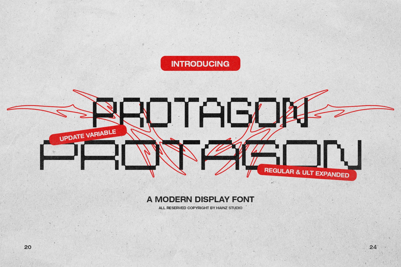[FREE FONT] PROTAGON - Display Font 2 Variation Image 6