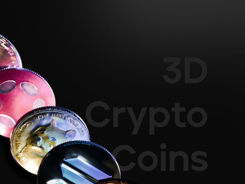 3D Crypto Coins Animation