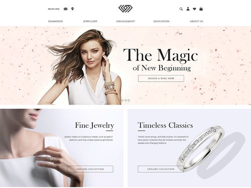 Jewelry Website Mockup on Behance