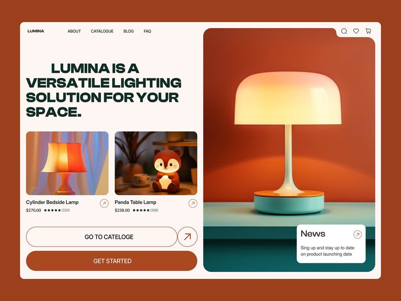 Lumina Lamp | E-commerce - Website