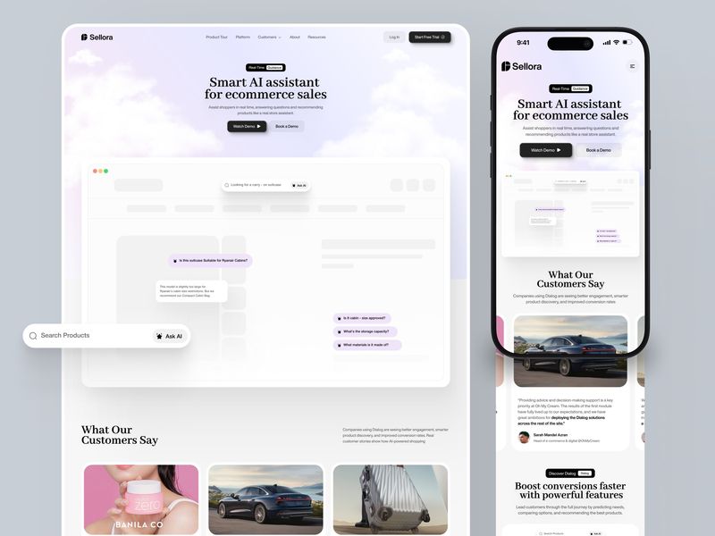 AI Sales Agent - Landing Page Design