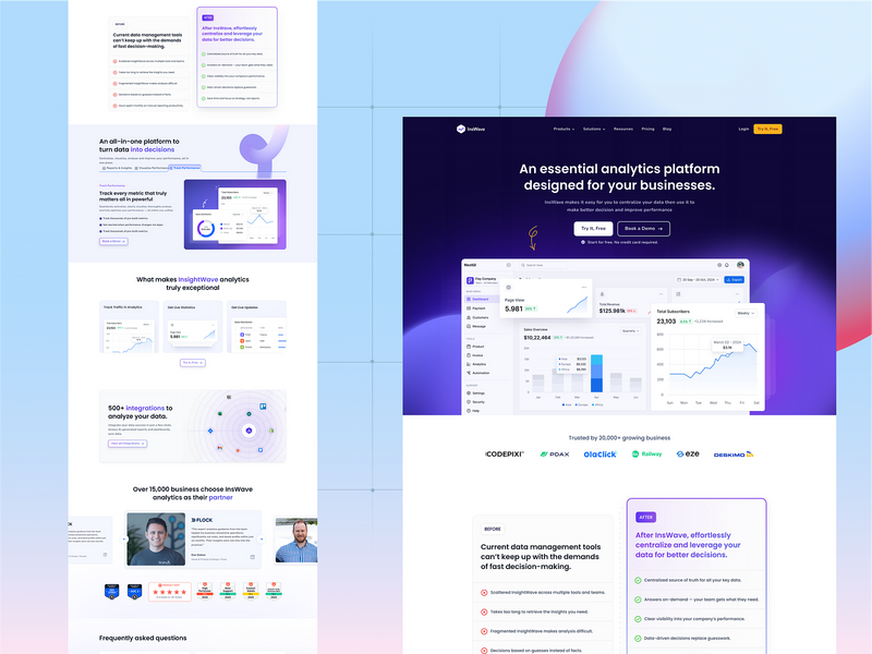 SaaS Landing Page Design – Clear Messaging, Smart Layout by Vislume - ​UI/UX Design Agency