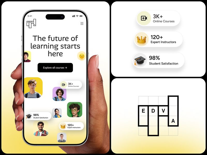 EduVista – Mobile Hero UI | EdTech App
