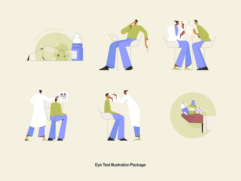 Eye Care & Ophthalmology Illustration System