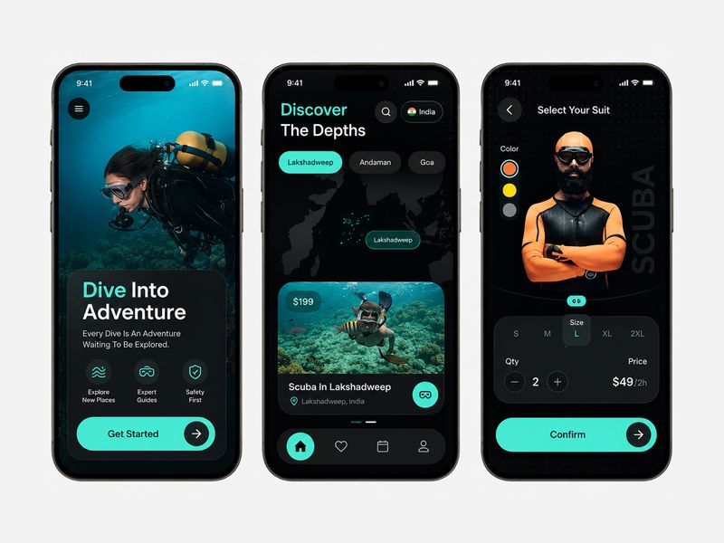 Scuba Diving App — Ocean Adventure & Booking UI SHEIKH NAEEM SHEIKH NAEEM