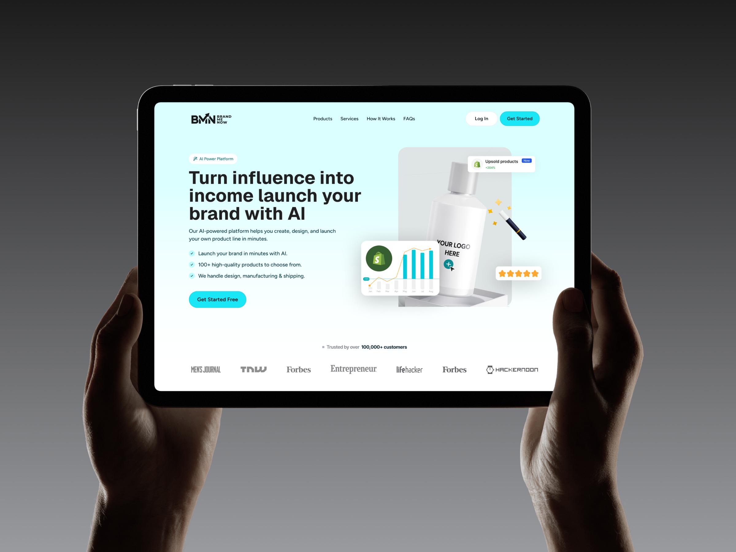 Brand Me Now - AI SaaS Website for Brand Creation Image 1