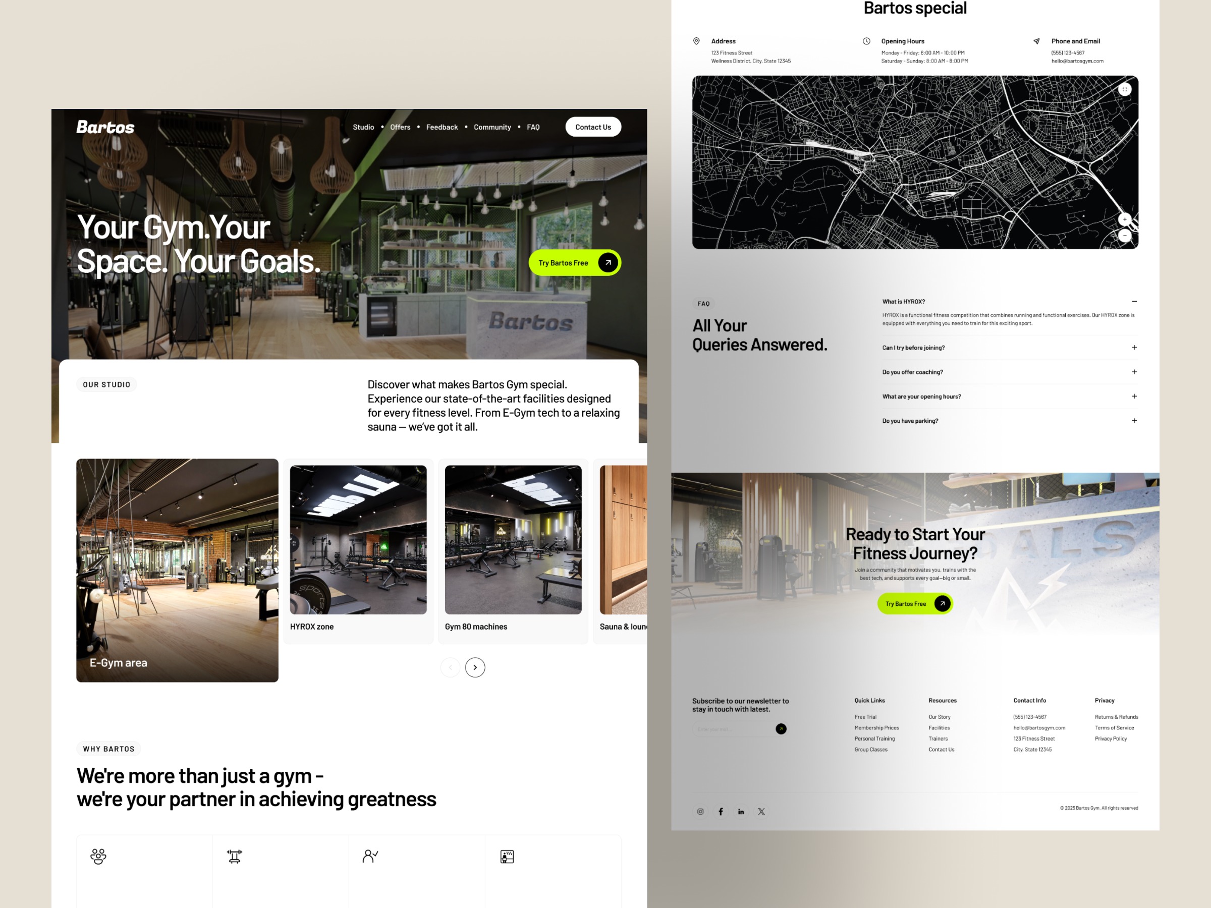 Bartos – Gym & Fitness Website Image 1