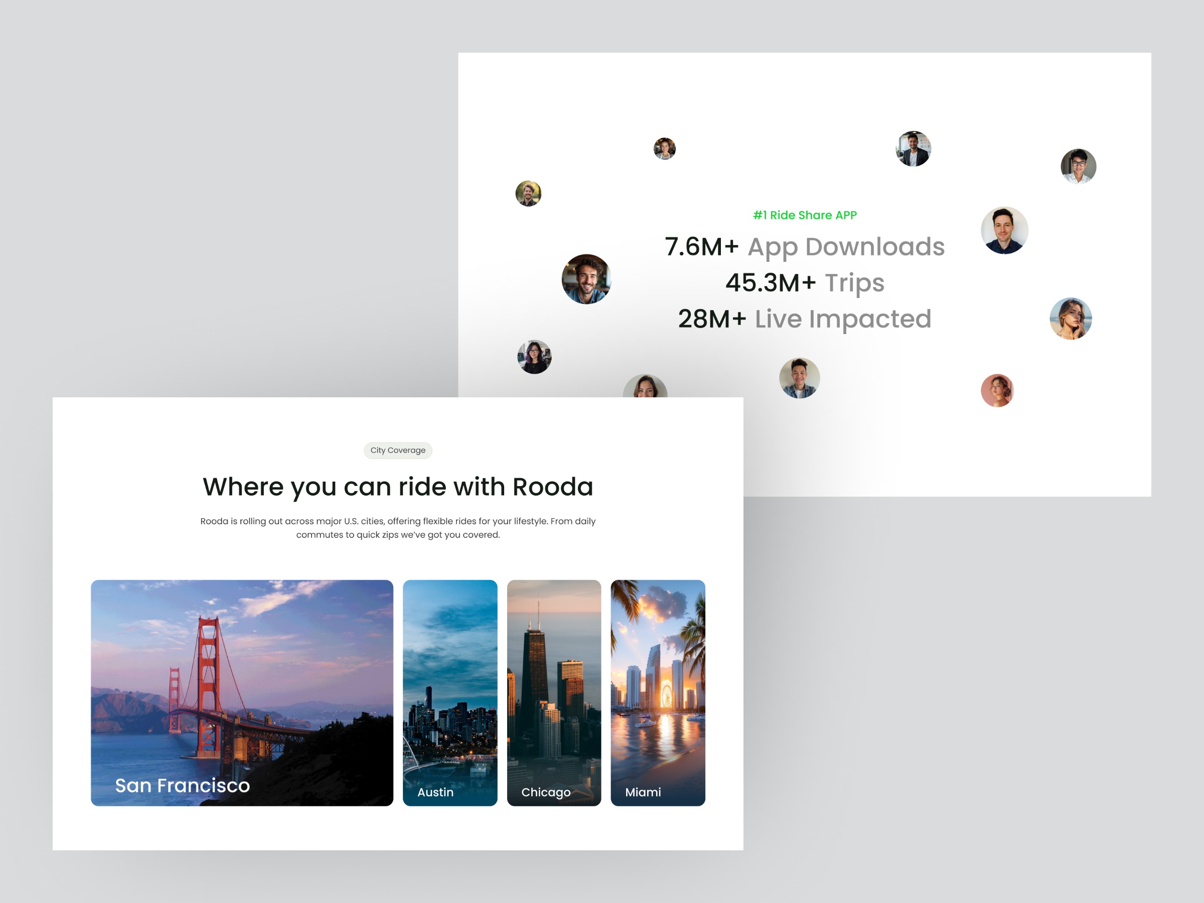 Rooda - Ride Sharing Landing Page Image 0