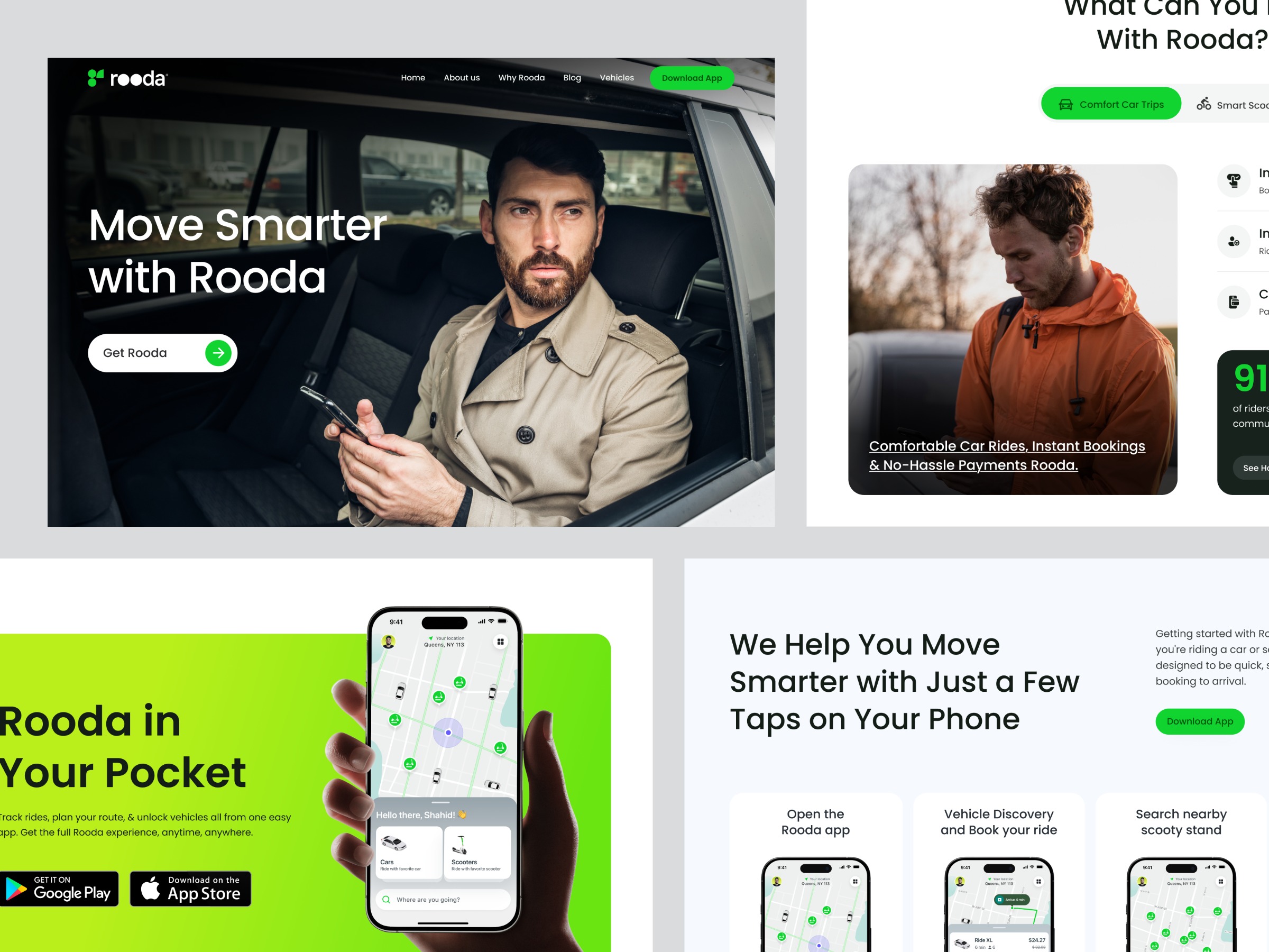 Rooda - Ride Sharing Landing Page Image 3