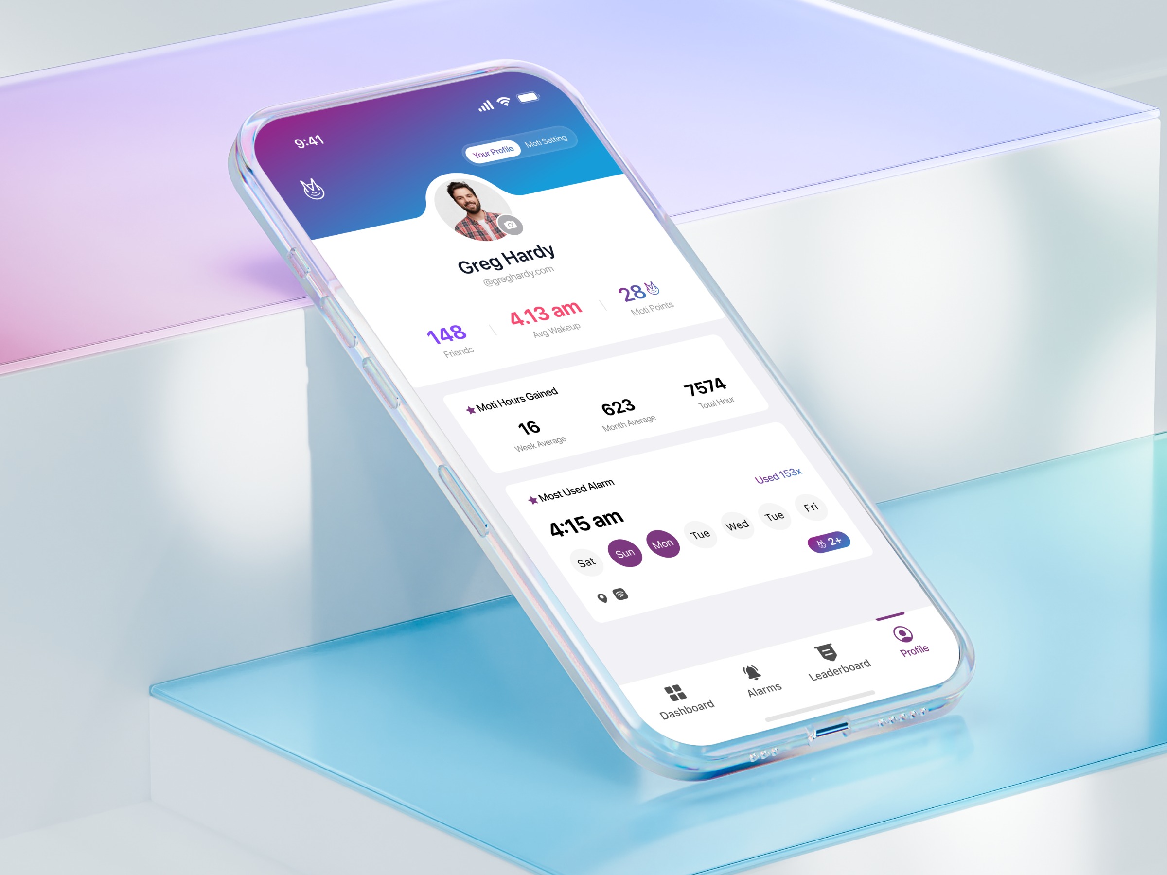 Moti Alarm - Smart Alarm System App Design Image 0