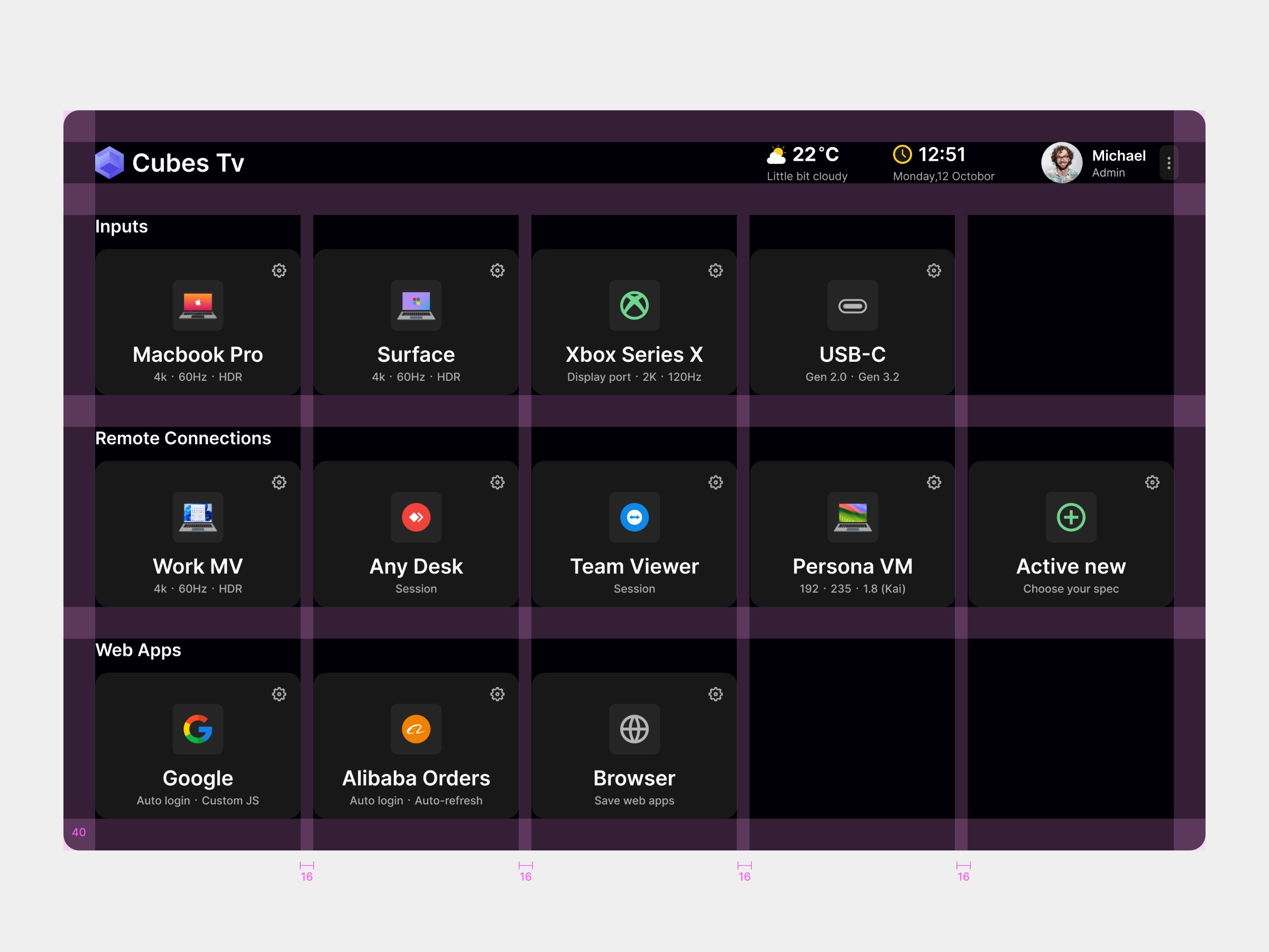 Cubes OS — TV Operating System | SaaS UI Design Image 2