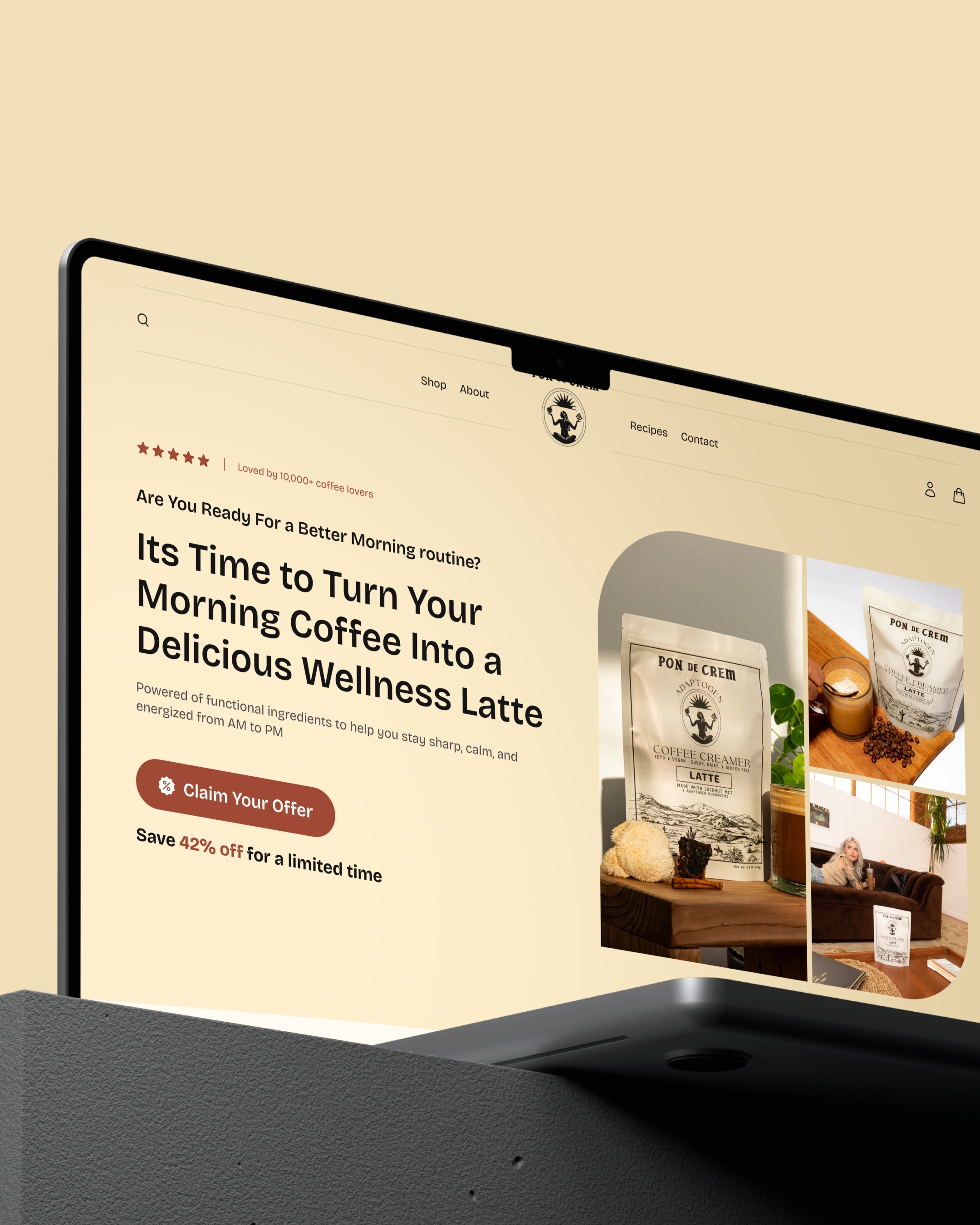 Pon De Crem – Website Design for Health and Wellness Product Image 0