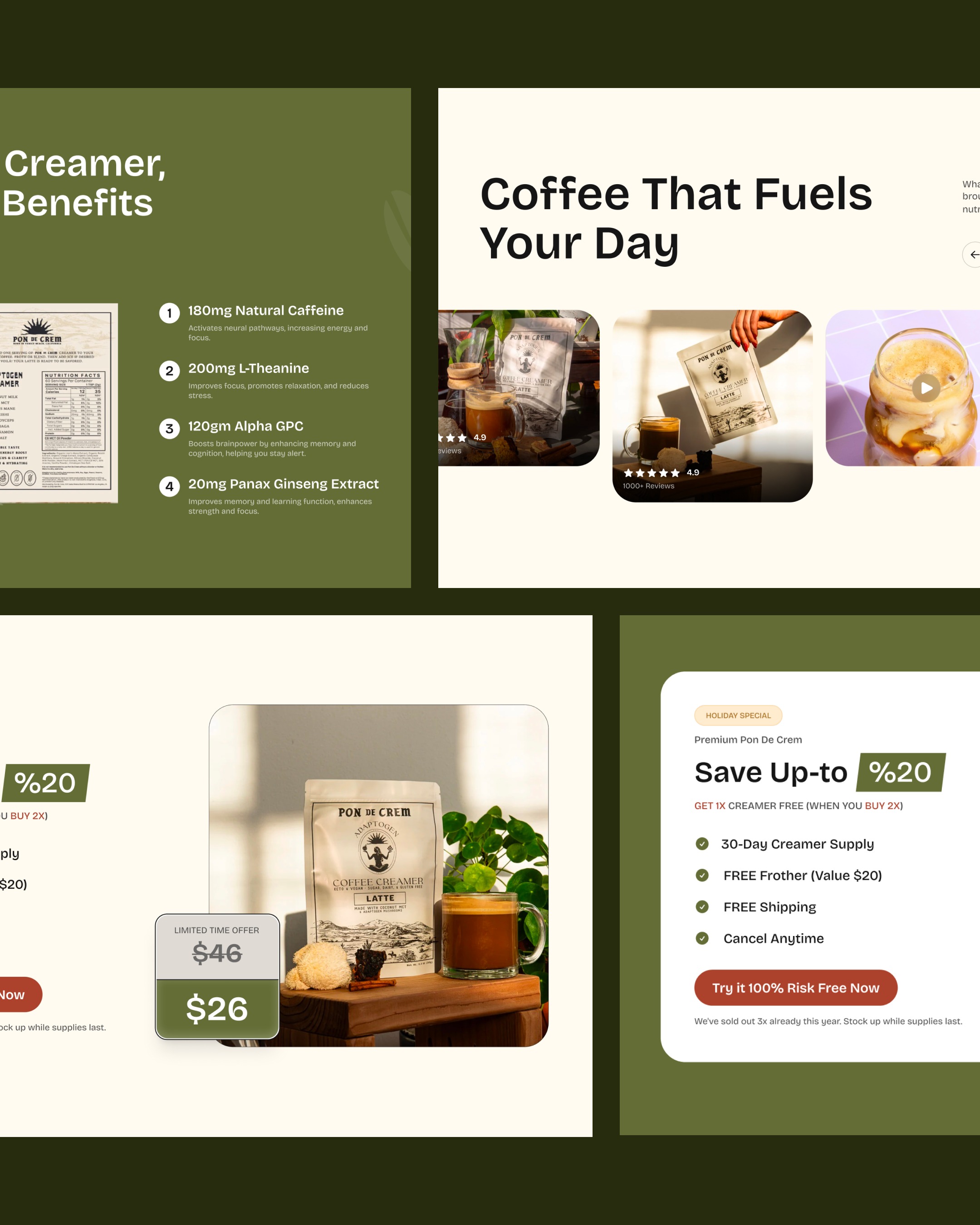 Pon De Crem – Website Design for Health and Wellness Product Image 2