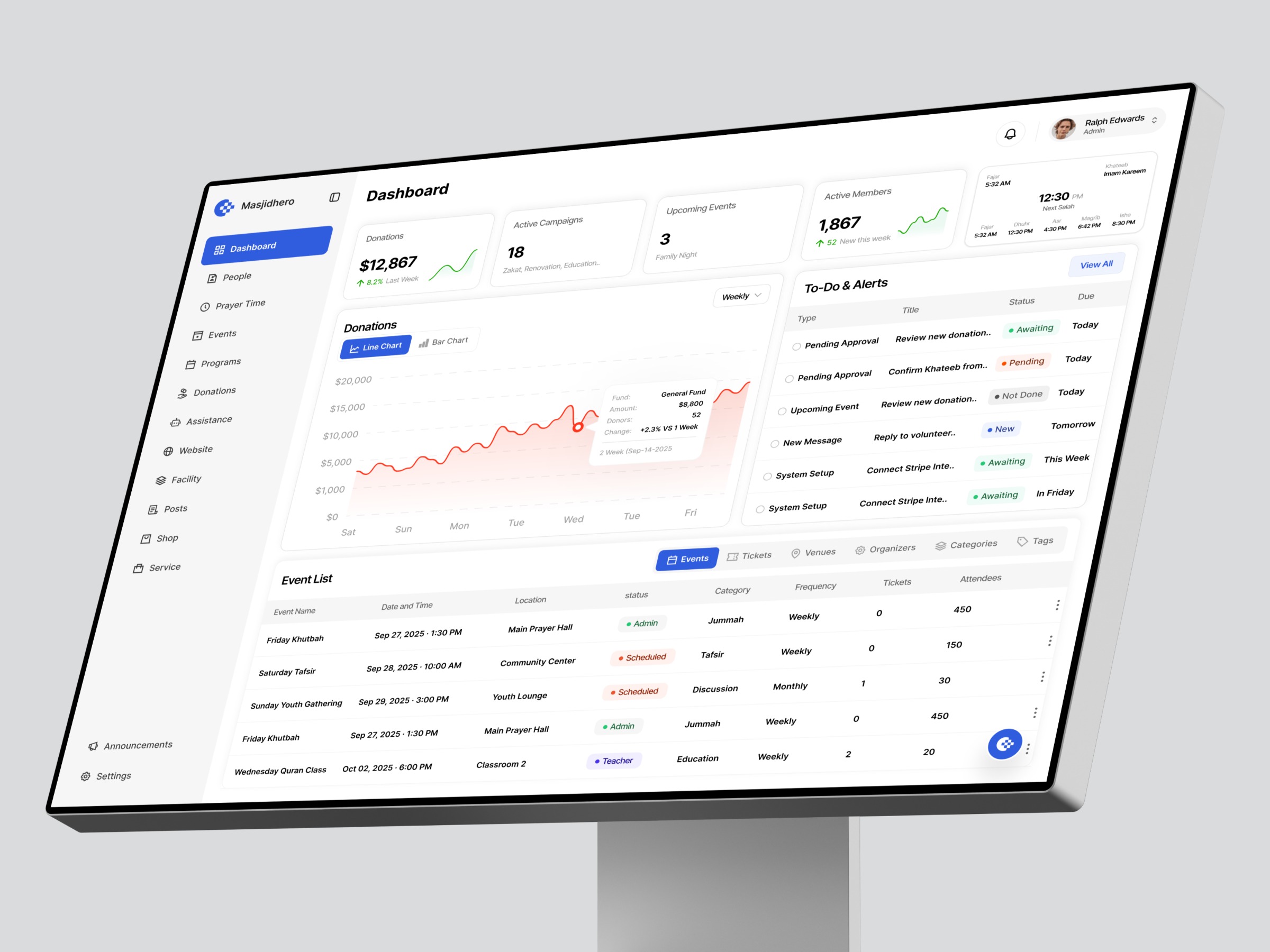 Masjidhero – Masjid Community Management Dashboard Image 0