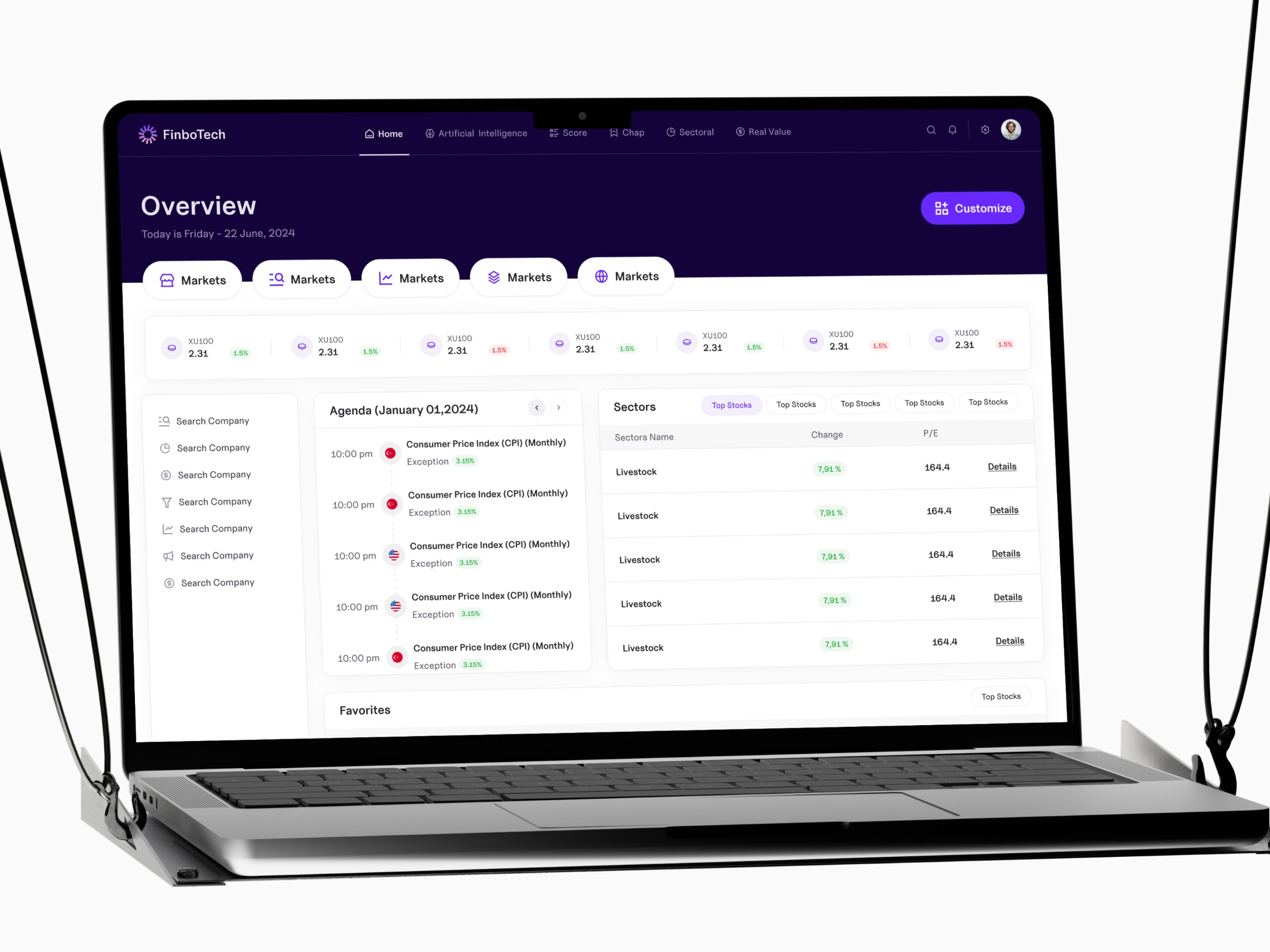 FinboTech — Investment and Financial Analytics dashboard Image 0
