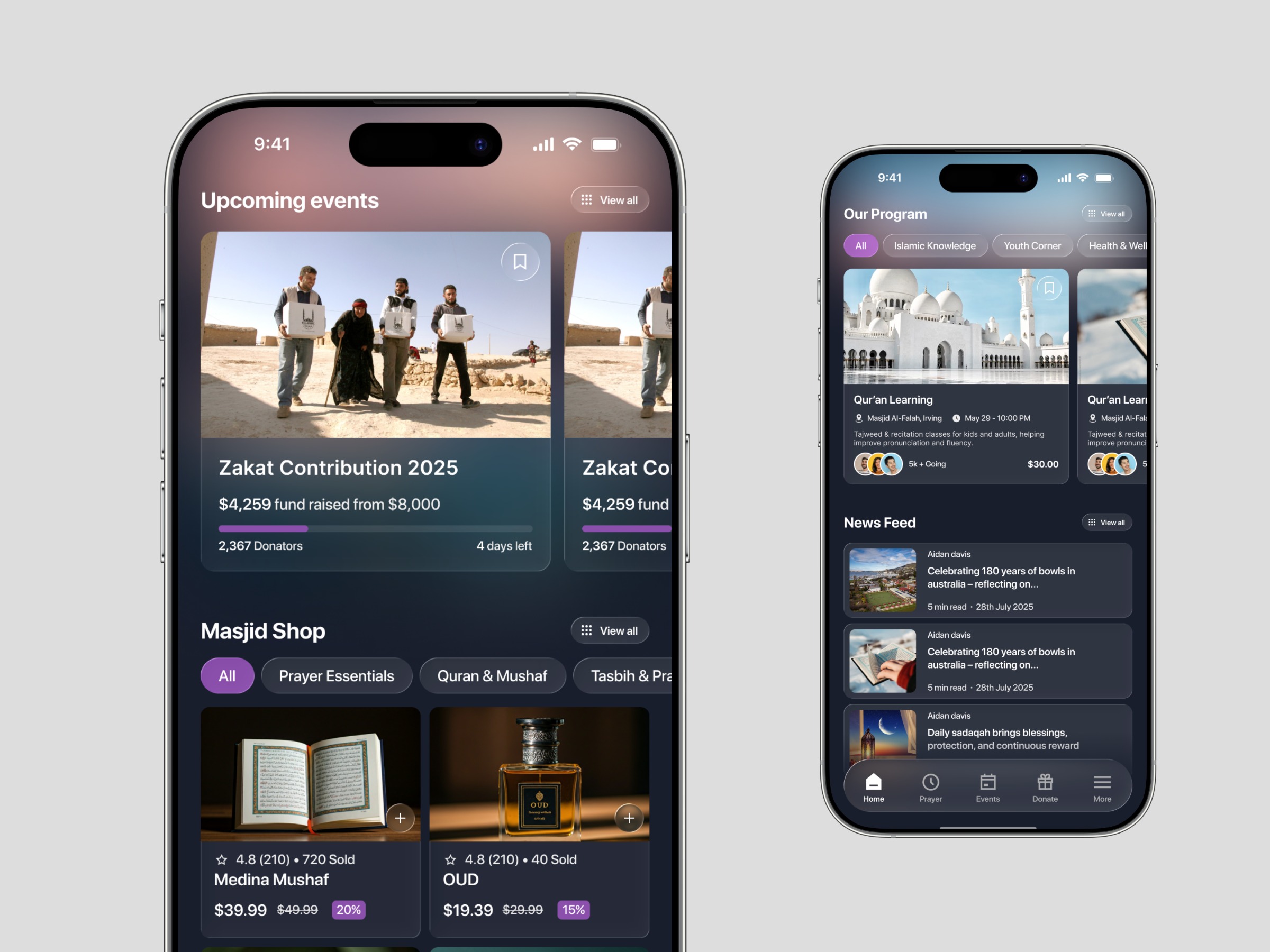 MasjidHero — Islamic Mobile App Design for Mosque Prayer Image 0