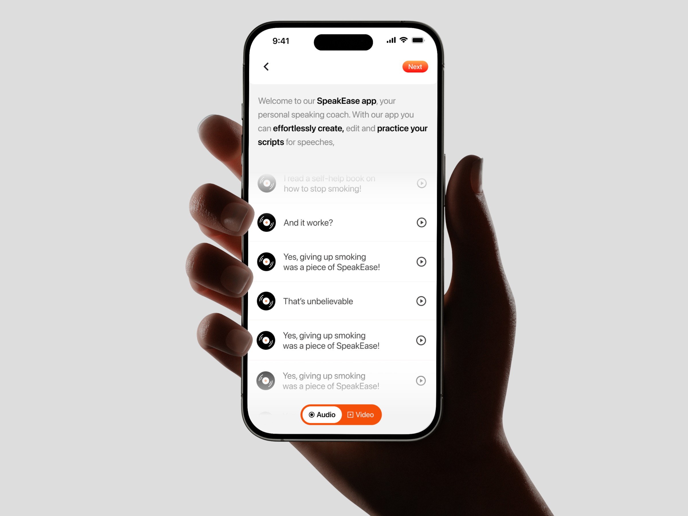 SpeakEase – Personal Speaking Coach App Image 1