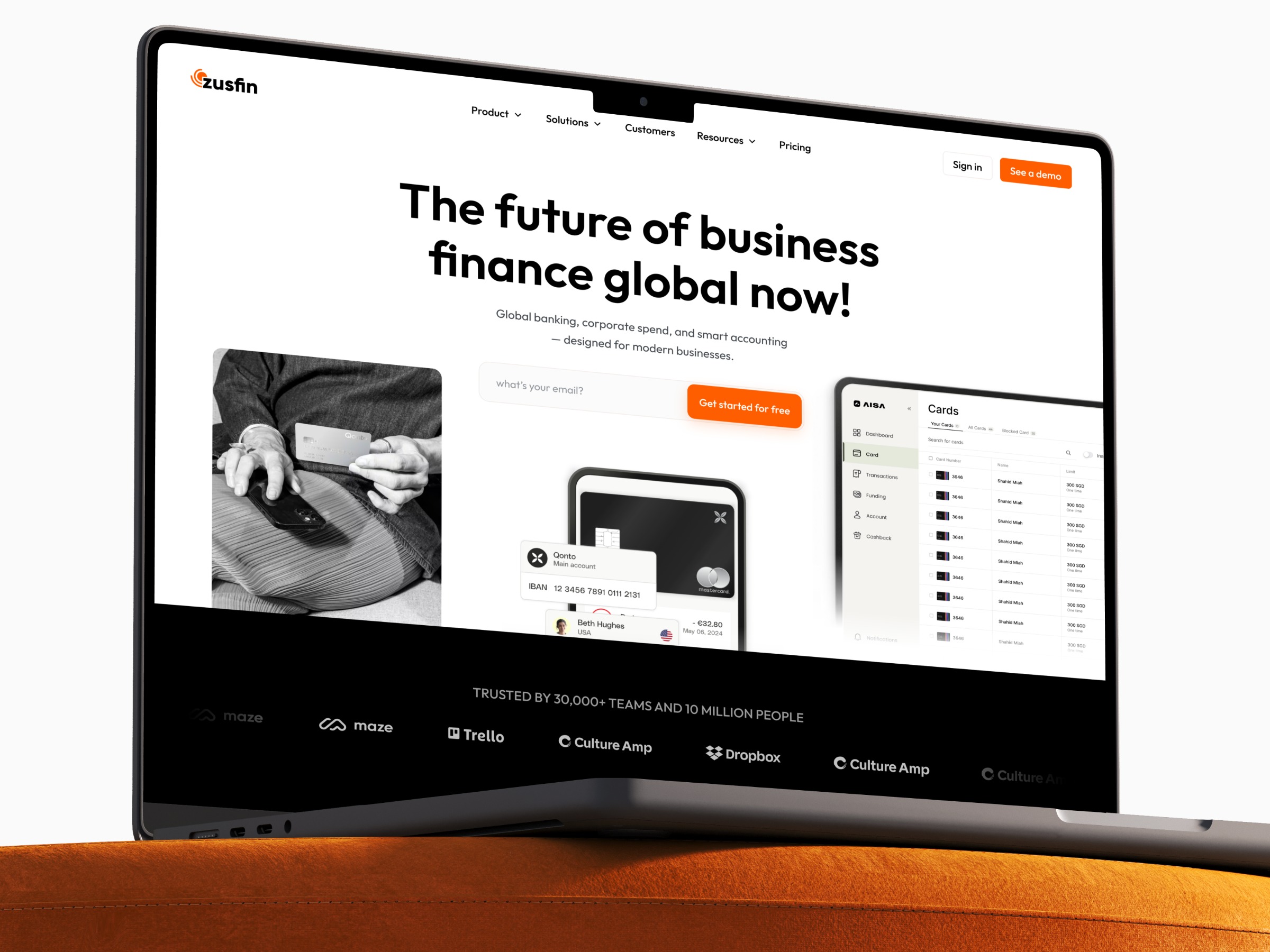 Zusfin – Banking Website Design | Fintech Image 0
