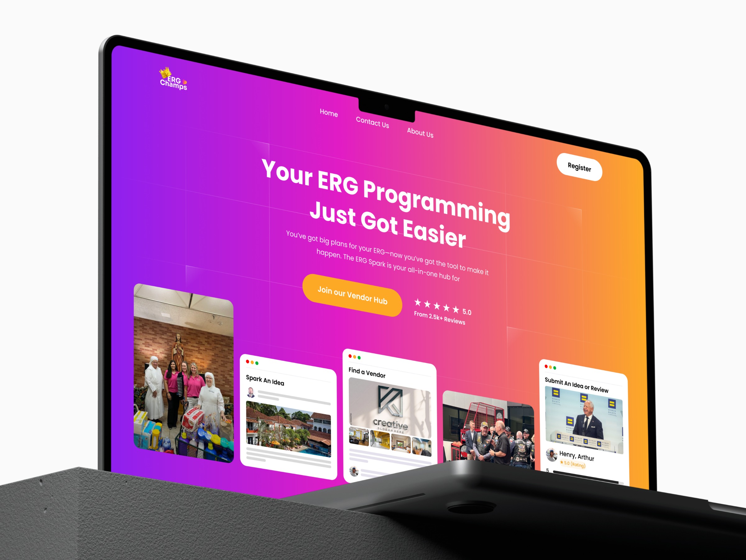 ERG Champs – ERG programming and vendor management Website Image 1