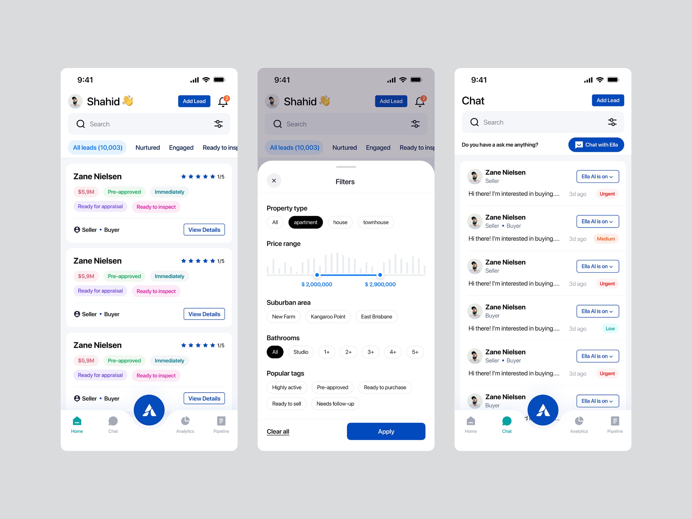 AgentAmp – Sales CRM Dashboard for Real Estate agents