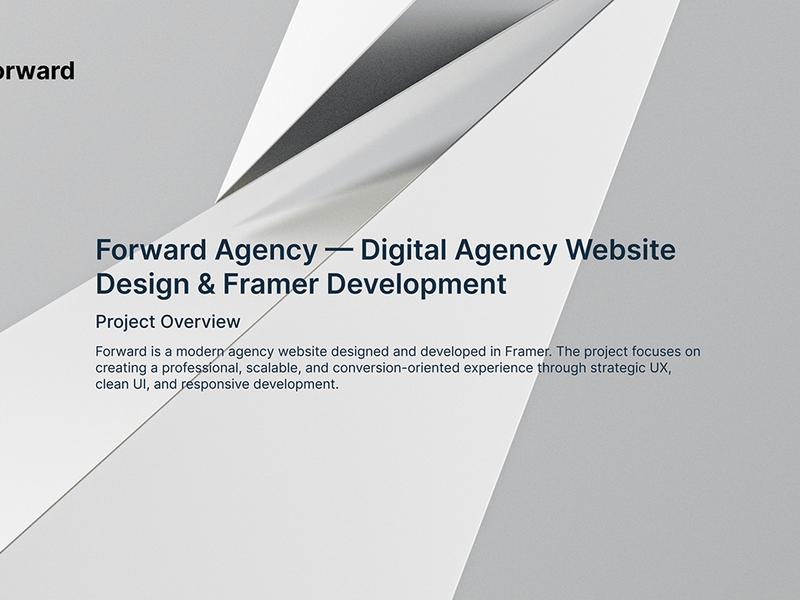 Forward - Website Design & Framer Development