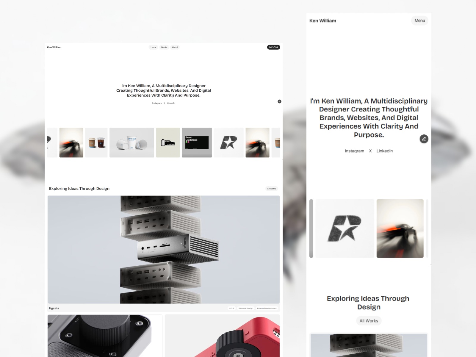 Ken William: Free Portfolio Website Template Image 1