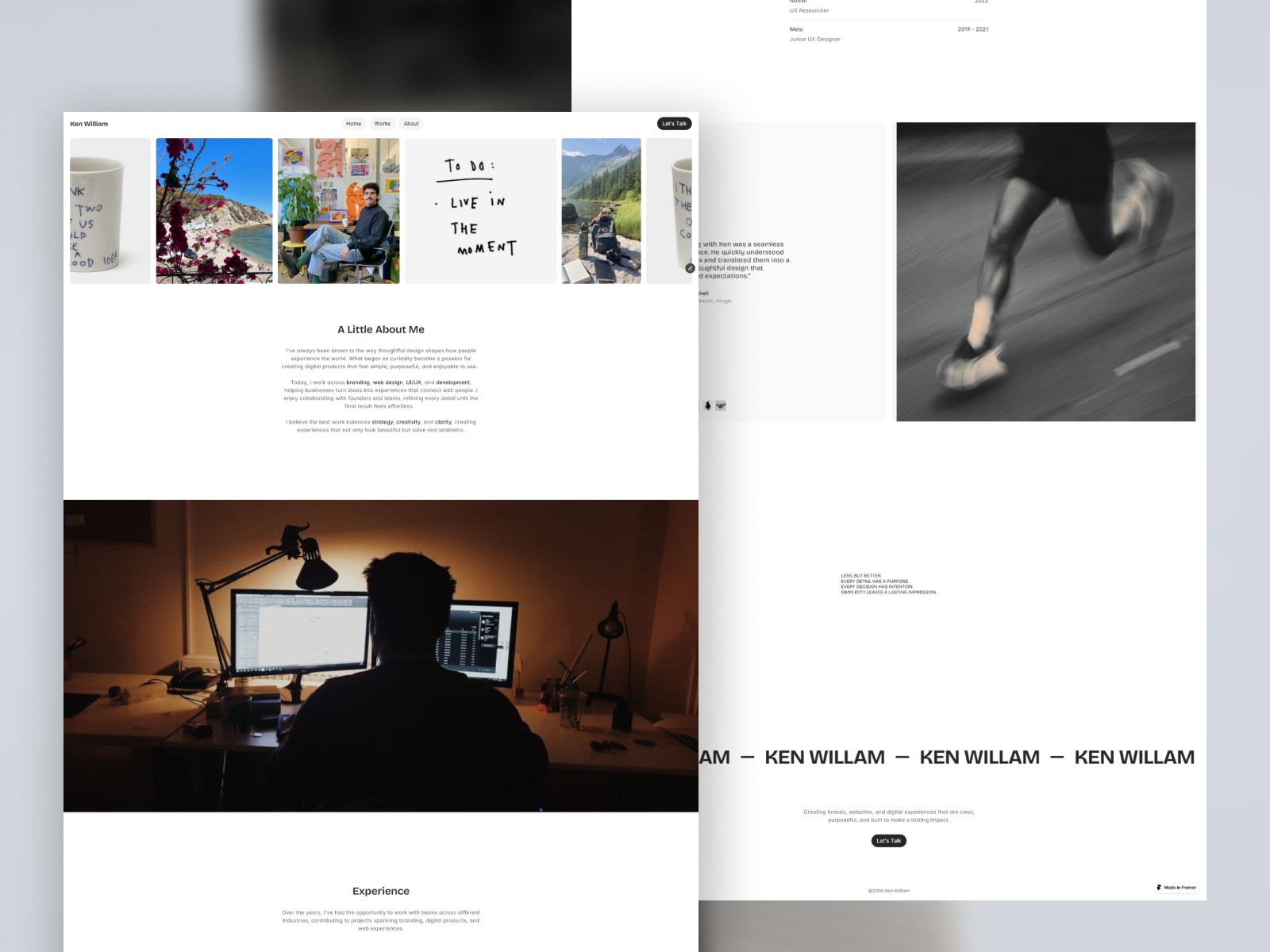 Ken William: Free Portfolio Website Template Image 2