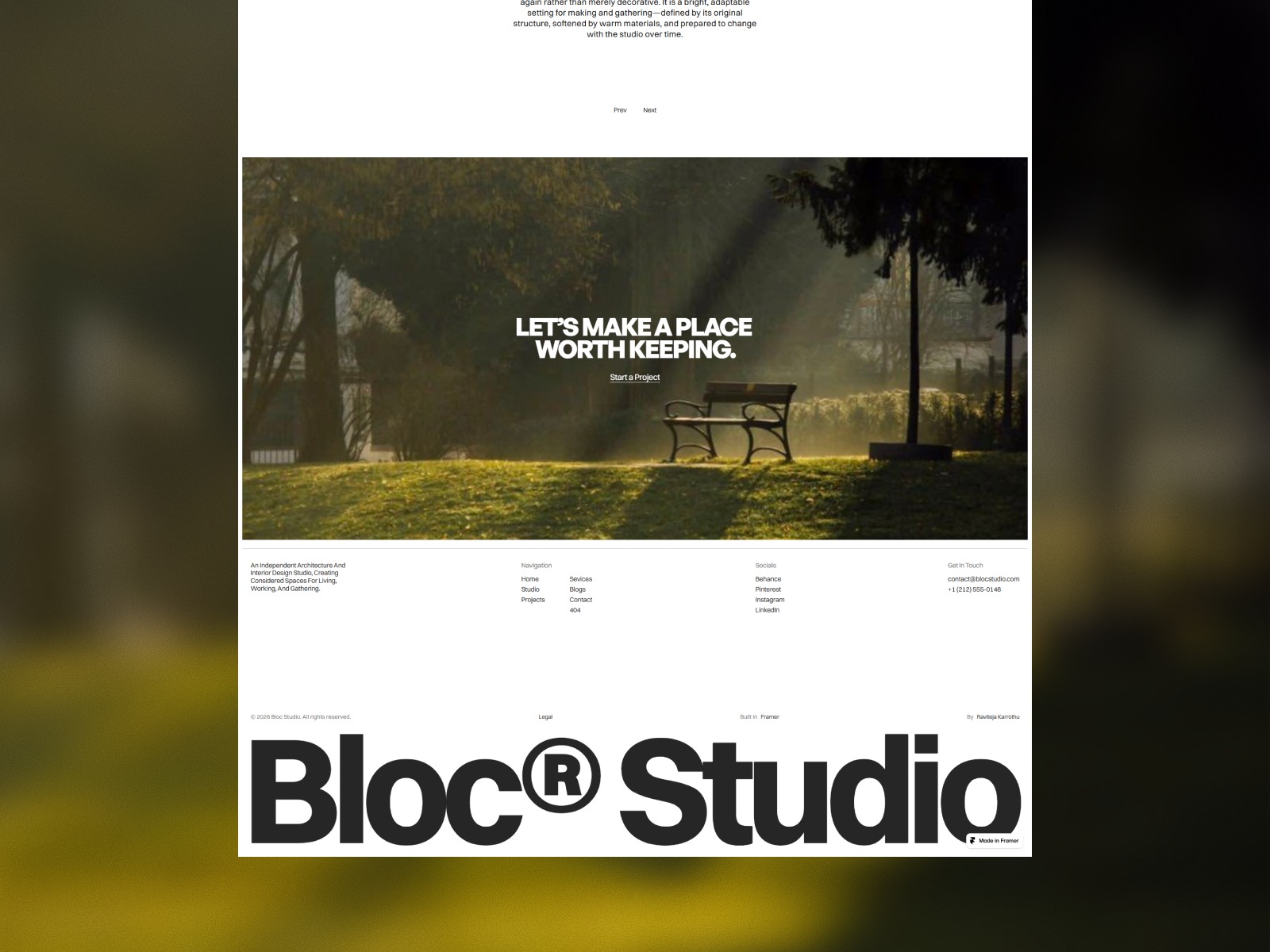 Bloc - Architecture & Interior Design Studio Template Image 3