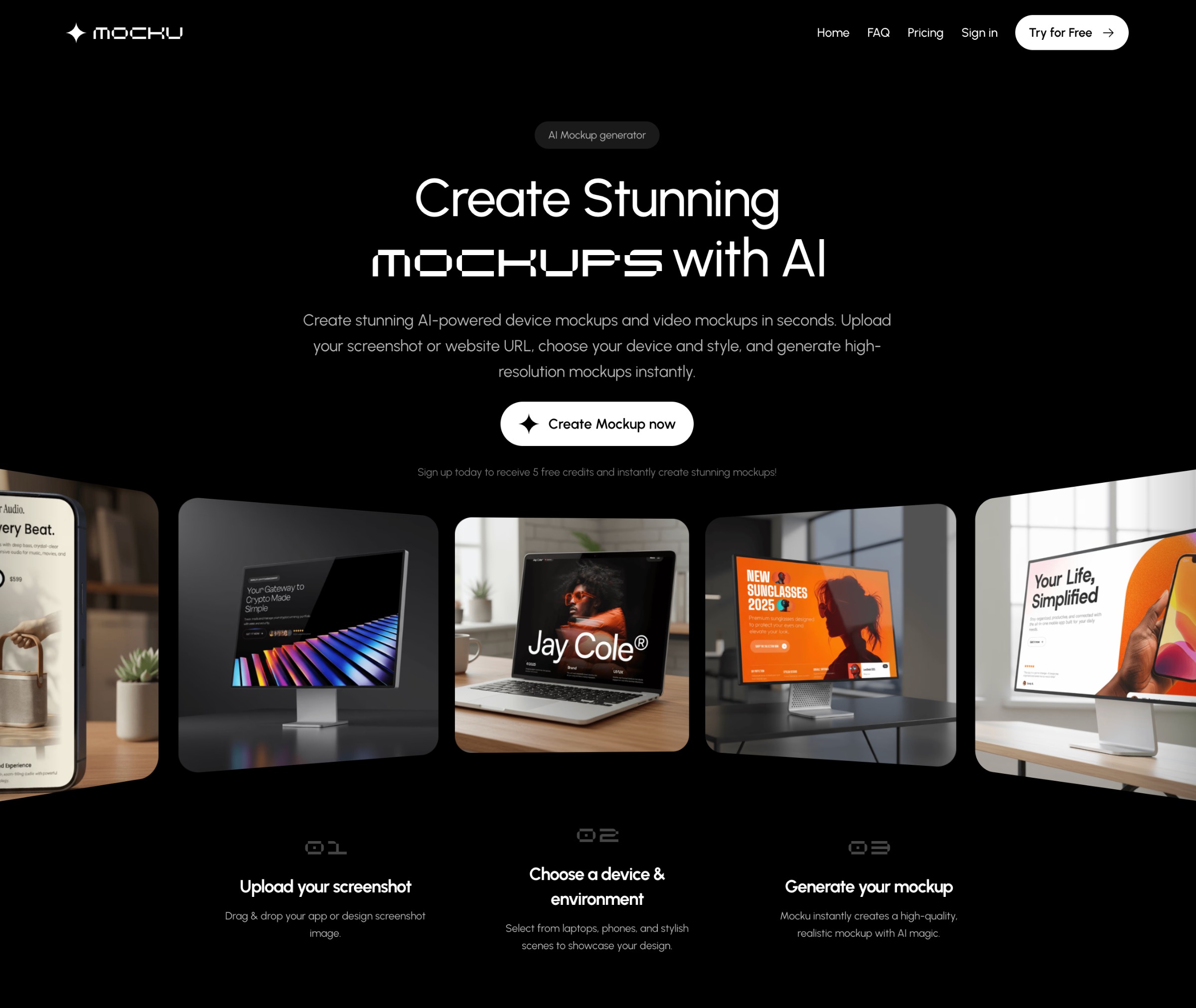 Mocku.co – AI Device Mockup Generator | Create Realistic Mockups Image 1