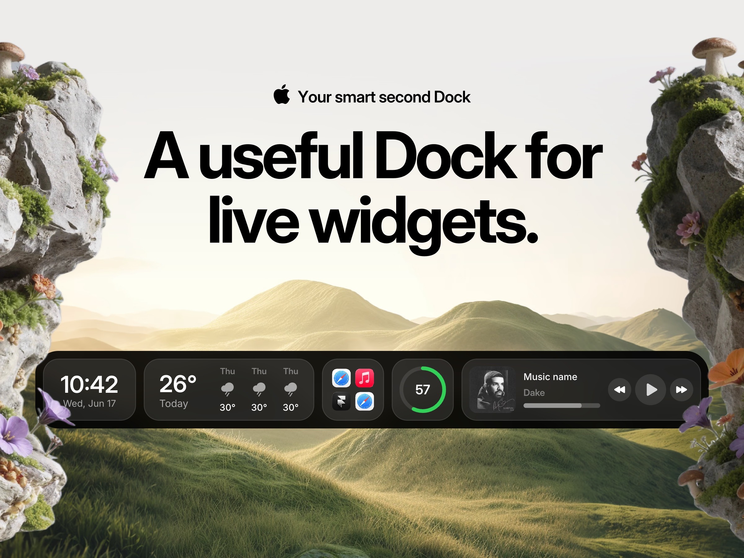 Cooldock — Smart Second Dock with Live Widgets for Mac