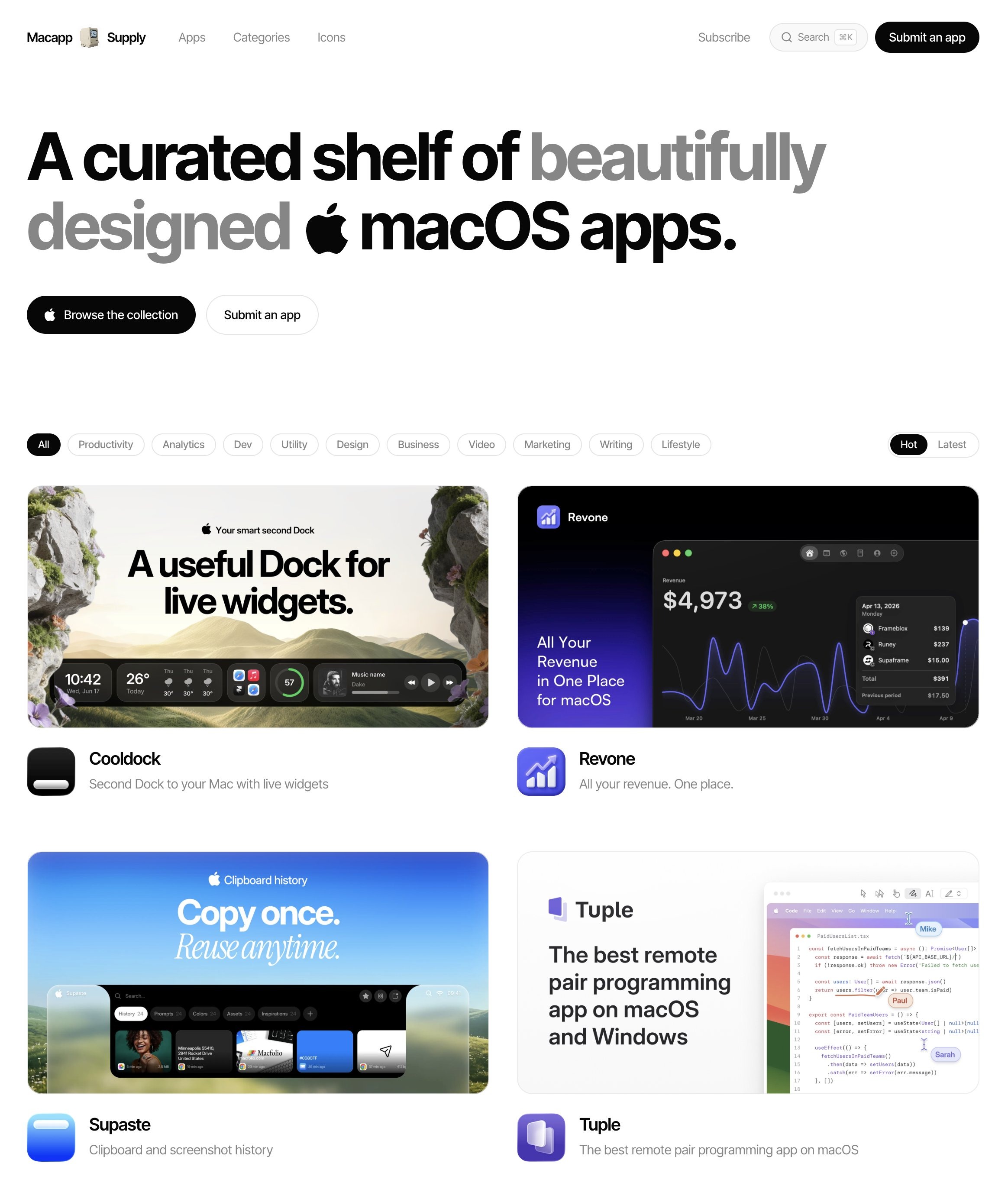 Macapp Supply — Beautifully designed macOS apps, curated