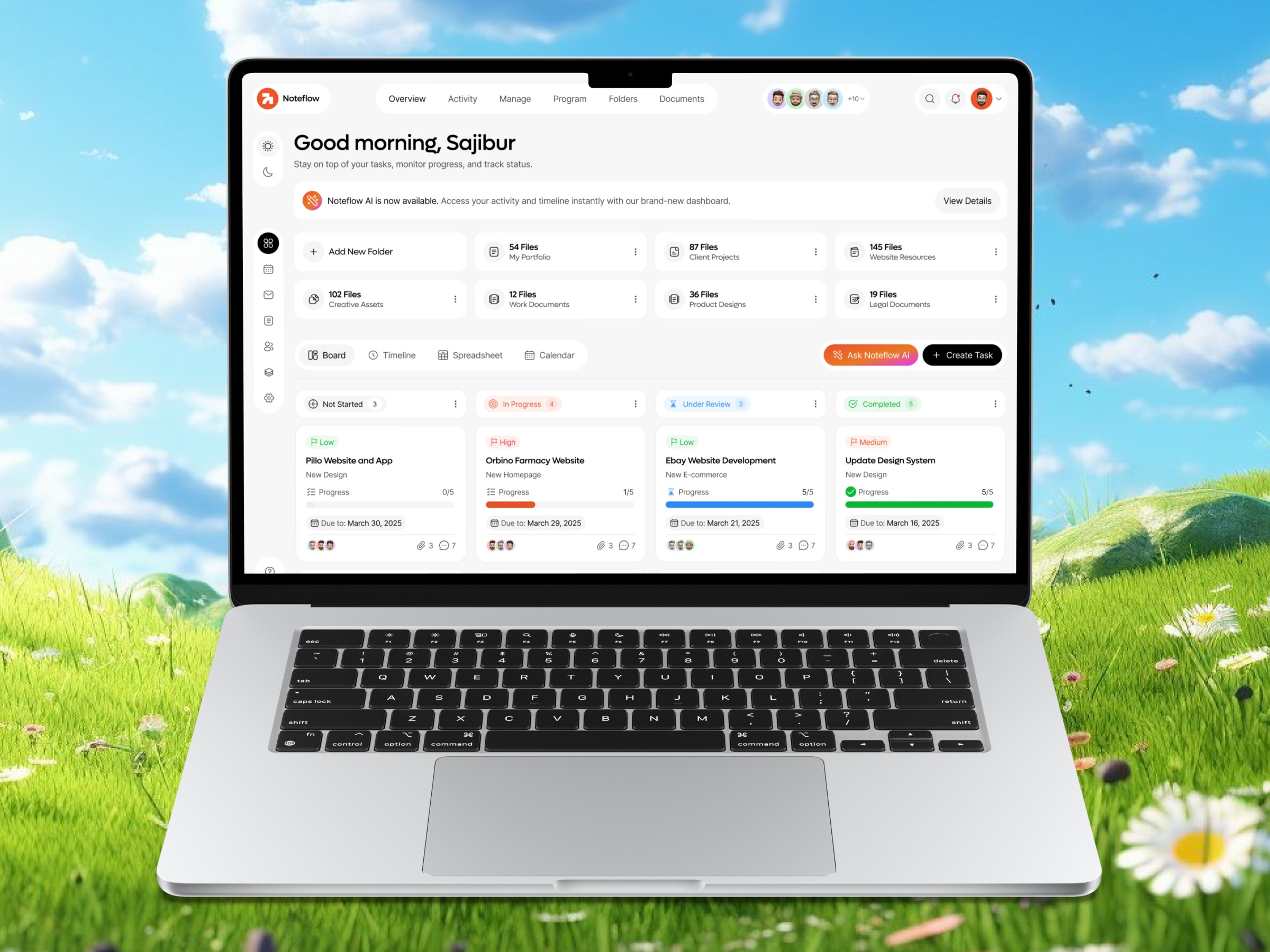 Project Management Dashboard Design Image 2