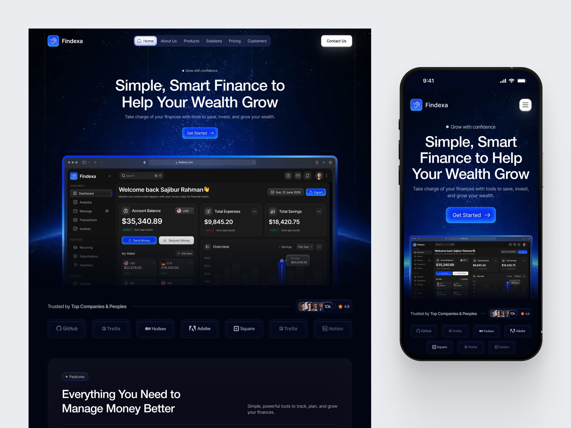 Finance SaaS Landing Page Image 0