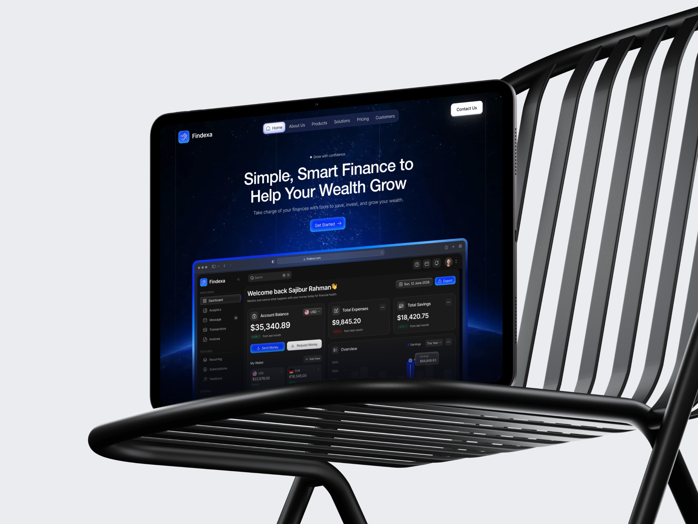 Finance SaaS Landing Page Image 1