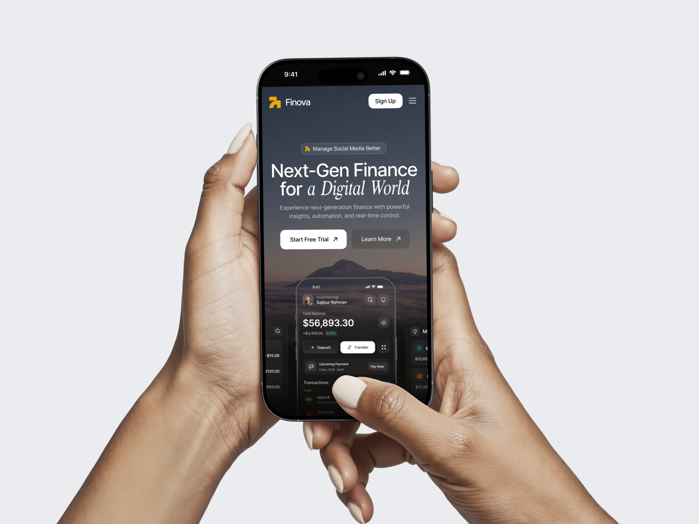 Finance SaaS Landing page Image 2