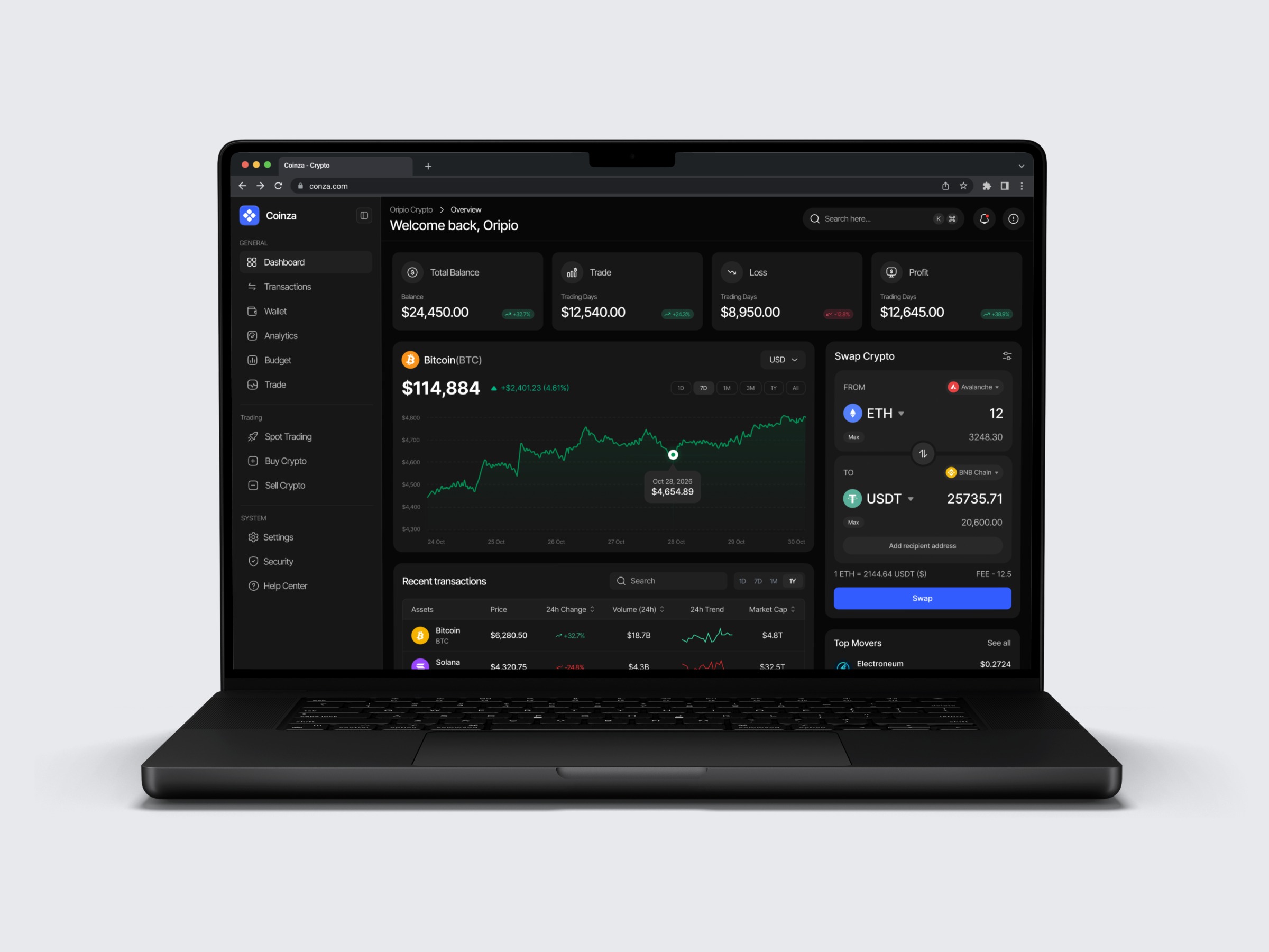 Crypto Dashboard Design Image 0
