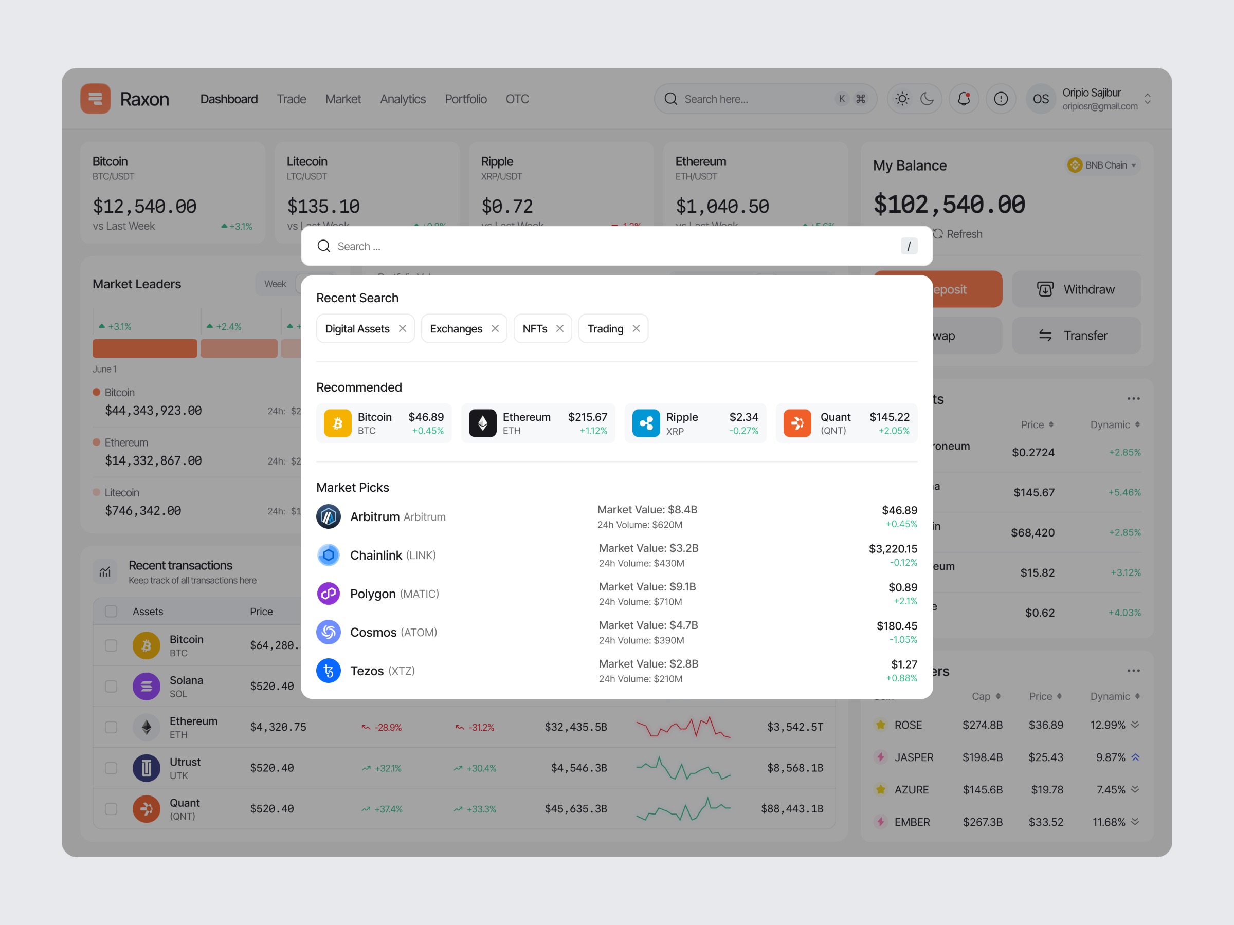 Crypto Dashboard Design Image 1