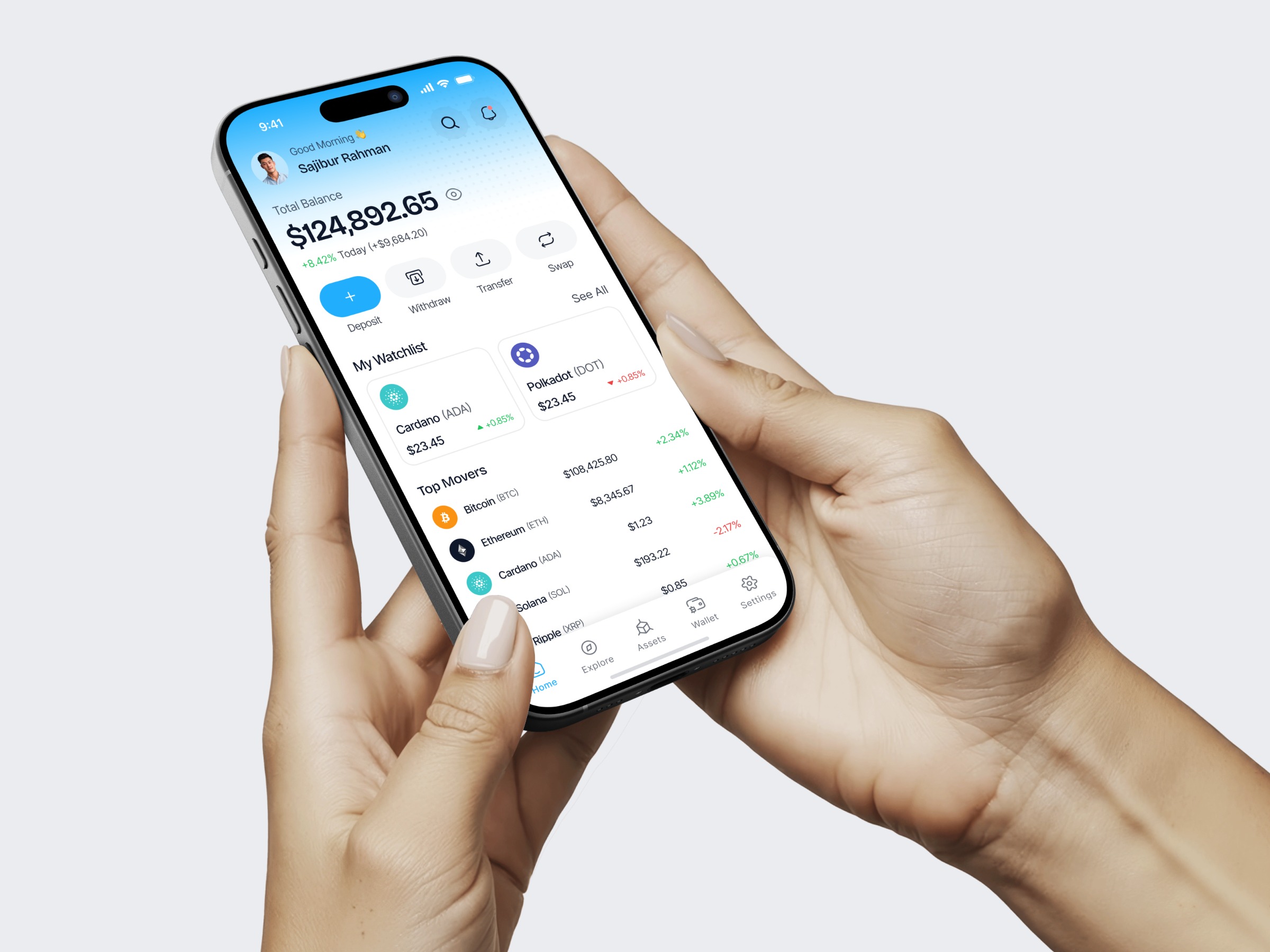Crypto Wallet App Design Image 0