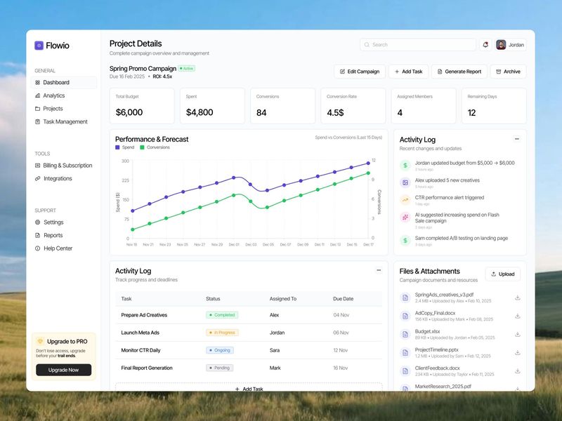 Project Management Dashboard