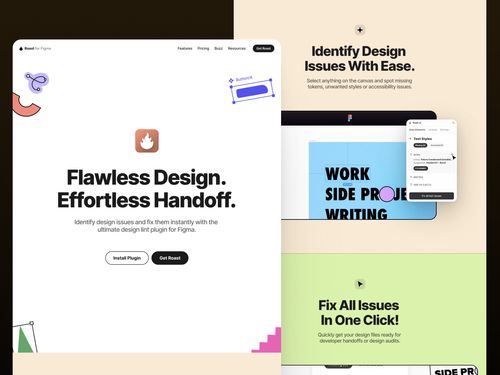 Roast  — Figma Plugin Landing Page | Framer Template