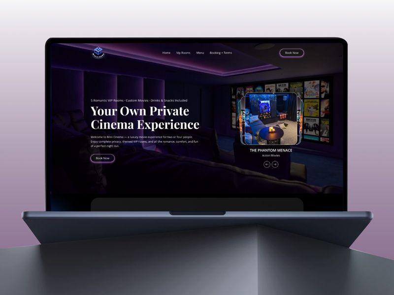 Mini Cinema — Luxury Private Cinema Booking Website Design