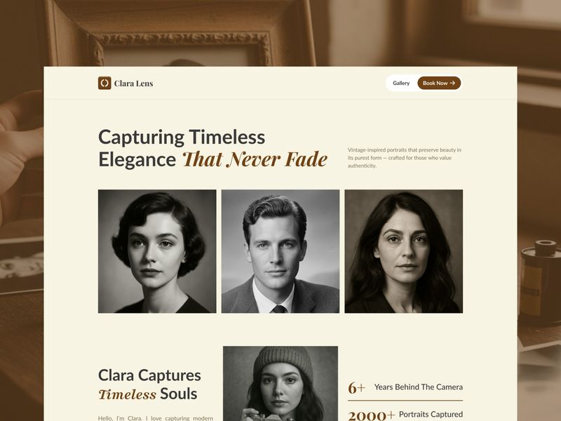 Photographer Website Design