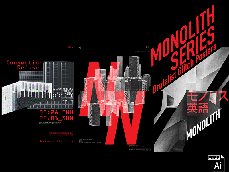 Free 3 AI Posters — Monolith & Glitch Architecture (A3)